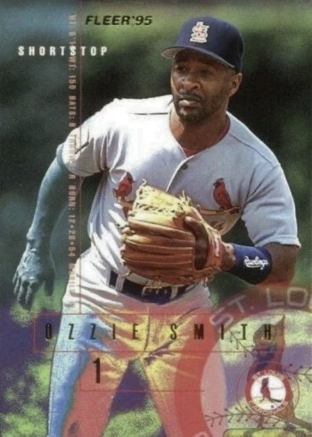 1995 Fleer #509 Ozzie Smith Baseball Card 1995 Fleer #509 Ozzie Smith Baseball Card