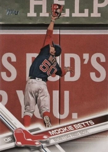2017 Topps #161 Mookie Betts Baseball Card 2017 Topps #161 Mookie Betts Baseball Card