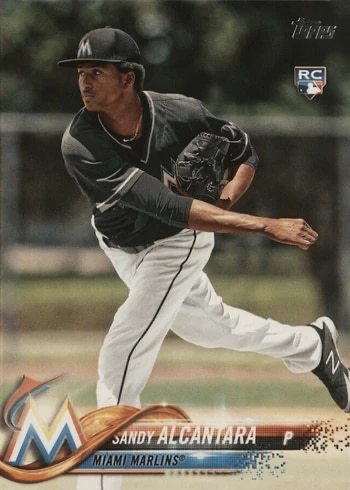 2018 Topps #594 Sandy Alcantara Rookie Card 2018 Topps #594 Sandy Alcantara Rookie Card
