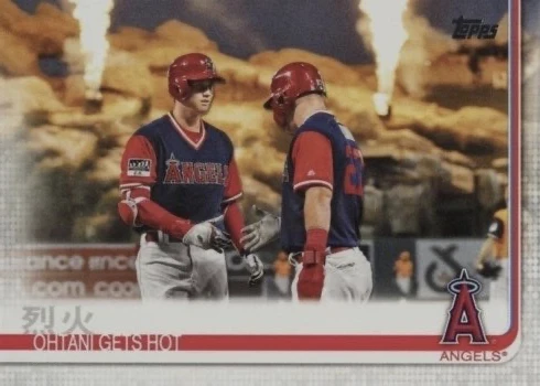 2019 Topps #367 Ohtani Gets Hot Baseball Card 2019 Topps #367 Ohtani Gets Hot Baseball Card
