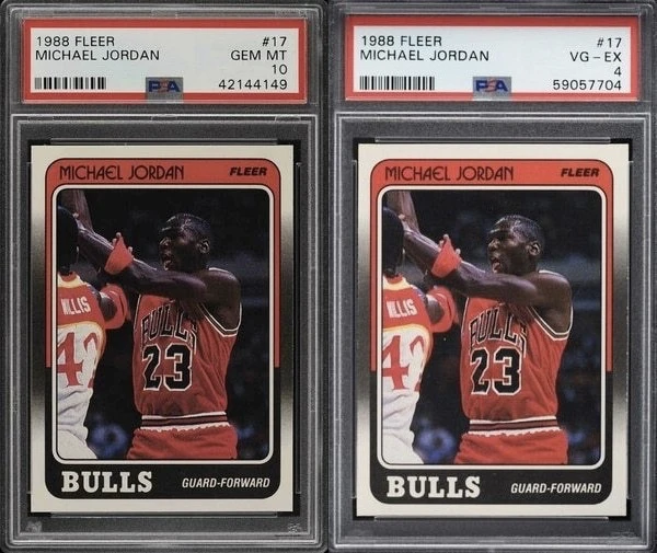 Two 1988 Michael Jordan Cards Graded by PSA Two 1988 Michael Jordan Cards Graded by PSA