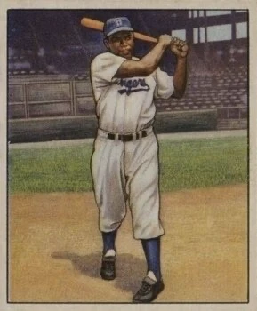 1950 Bowman #22 Jackie Robinson Baseball Card 1950 Bowman #22 Jackie Robinson Baseball Card