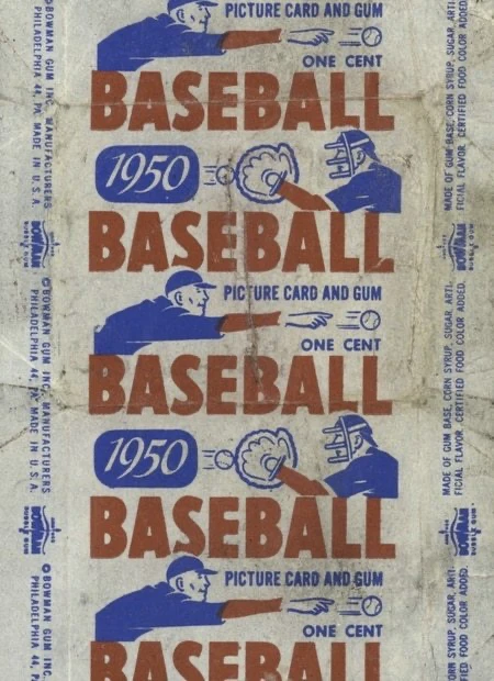 1950 Bowman Baseball Card Pack Wrapper 1950 Bowman Baseball Card Pack Wrapper