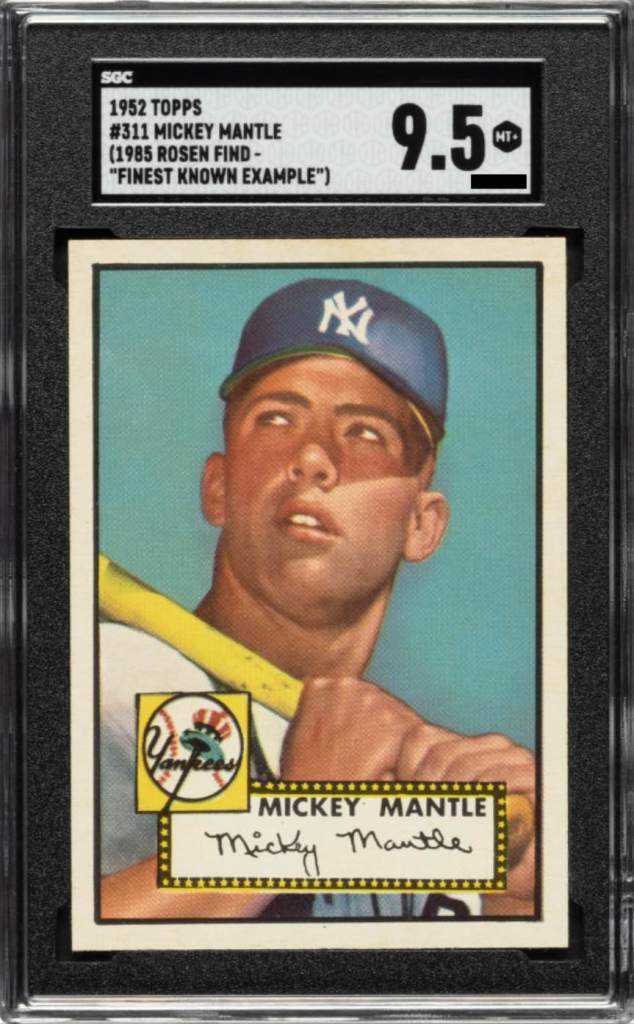 1952 Topps Mickey Mantle #311 SGC 9.5