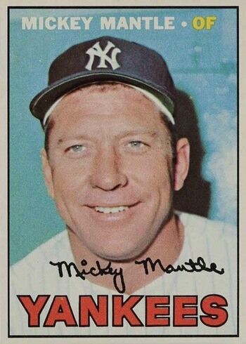 1967 Topps #150 Mickey Mantle Baseball Card 1967 Topps #150 Mickey Mantle Baseball Card