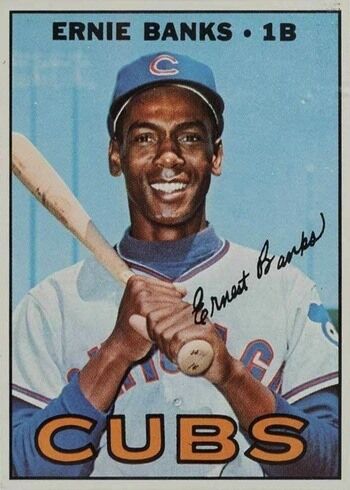 1967 Topps #215 Ernie Banks Baseball Card 1967 Topps #215 Ernie Banks Baseball Card