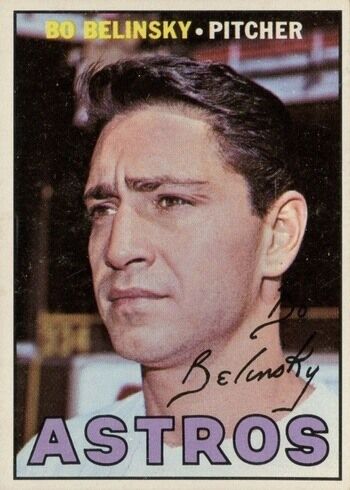 1967 Topps #447 Bo Belinksy Baseball Card 1967 Topps #447 Bo Belinksy Baseball Card