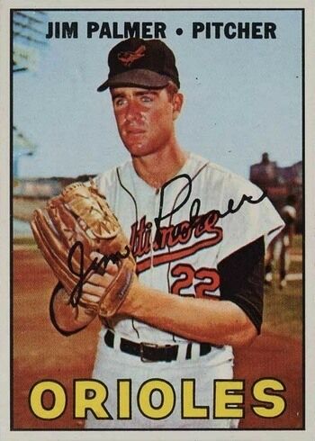 1967 Topps #475 Jim Palmer Baseball Card 1967 Topps #475 Jim Palmer Baseball Card