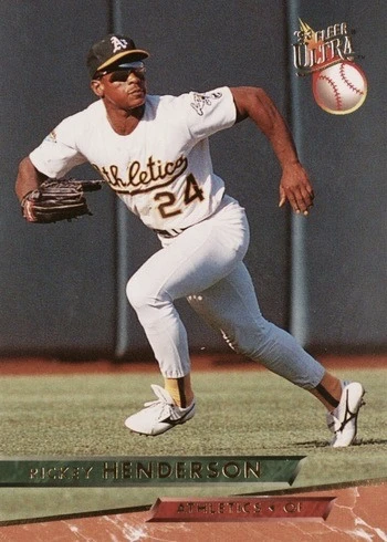 1993 Fleer Ultra #258 Rickey Henderson Baseball Card 1993 Fleer Ultra #258 Rickey Henderson Baseball Card