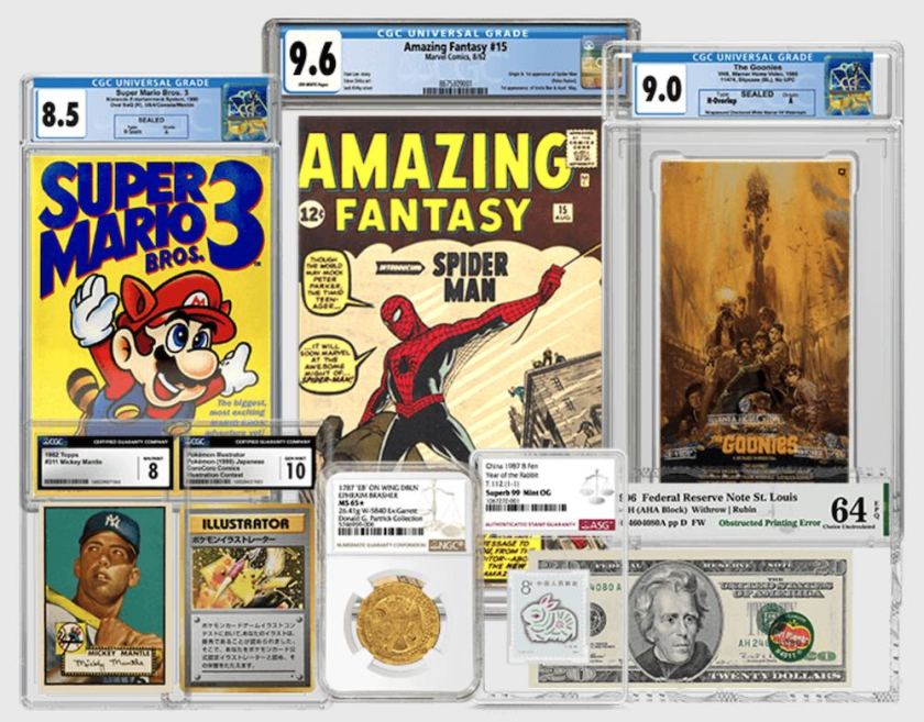 Certified Collectibles Group’s Display of Graded Collectibles