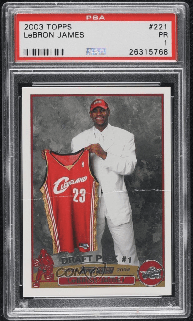 2003 Topps #221 LeBron James PSA 1