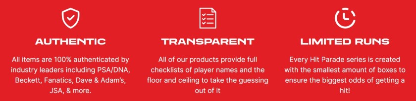 Hit Parade's Card Repack Information